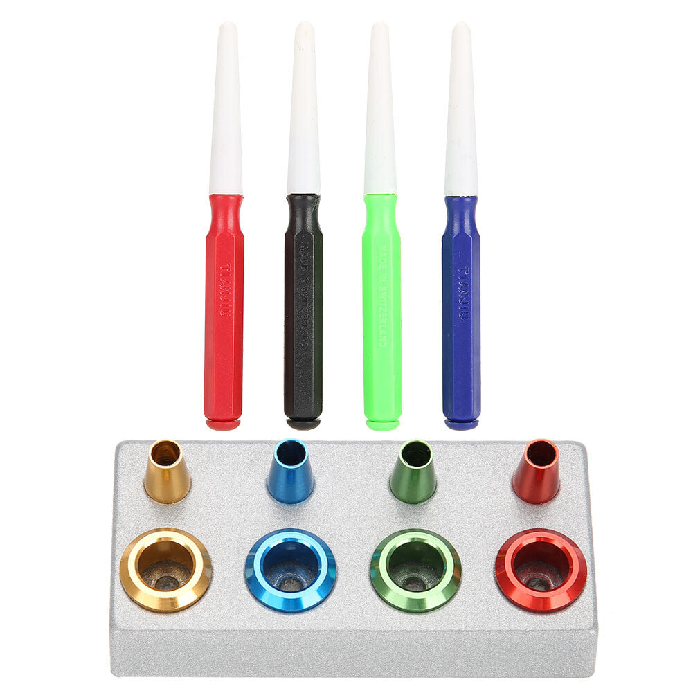 Portable Watch Oiler Kit 4 Oil Cup 4 Oil Pen Movement Oiling Pen Watch Repairing