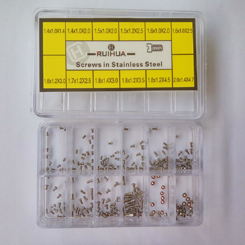 No. 4023-A One Slotted Head Stainless Steel Watch Back Case Screw 12 Sizes