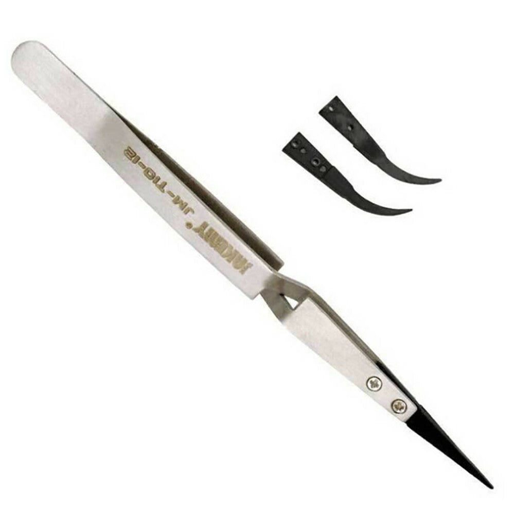 JM-T10-12 Steel Precision Anti-static ESD Electronics Tweezers for iPhone Repair